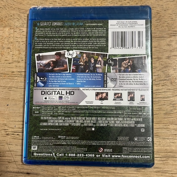 The Fault in our Stars Blue Ray Disc - Picture 2 of 2